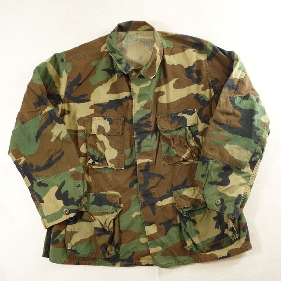 Military Other - Military Jacket Mens Extra Large Green Camo Field Coat Hunting Canvas Cotton BDU
